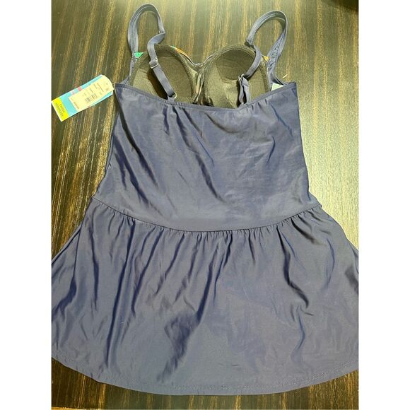 Swim Solutions NWT size 14 blue swim dress - Picture 5 of 9